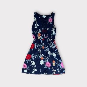 Market & Spruce Blue Bogota Crochet Trim Dress